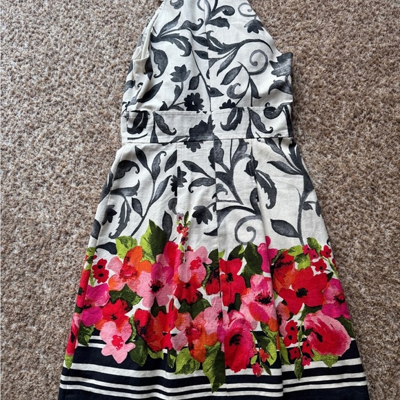 Eliza J. Multi Floral Print Fit Flare Sleeveless Dress Size 4 - Picture 2 of 6